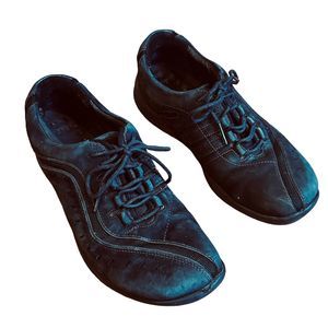 Clarks Wave Walk Black Lace Up Sneakers Women Shoes Size 6.5